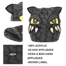 Load image into Gallery viewer, Godzilla Peekaboo Claws Gray Cuff Beanie

