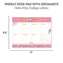 Load image into Gallery viewer, Hello Kitty College Letters Weekly Desk Pad
