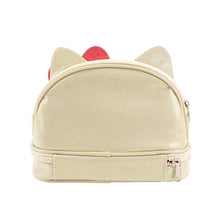 Load image into Gallery viewer, Hello Kitty Character Face White Glitter 6” Cosmetic Pouch
