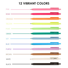 Load image into Gallery viewer, Retractable Colorflow Acrylic Gel Pen Set of 12
