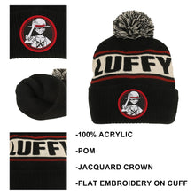 Load image into Gallery viewer, One Piece Luffy Black Cuff Beanie

