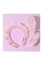 Load image into Gallery viewer, Pink Spa Headband &amp; Wristband Set
