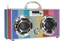 Load image into Gallery viewer, Rainbow Bling Wireless Boom Box with FM Radio
