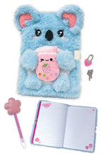 Load image into Gallery viewer, Fuzzy Diary with Lock and Keys, Koala
