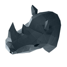 Load image into Gallery viewer, Rhino Head PaperCraft Origami Wall Art, 3D Paper Wall Art
