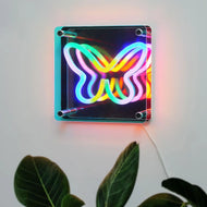 Neon Art Wall & Desk Sign Butterfly Mini