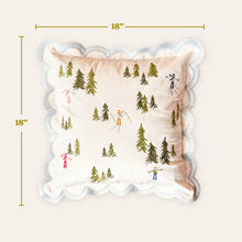 Load image into Gallery viewer, Scalloped Square Throw Pillow-Aprés Ski
