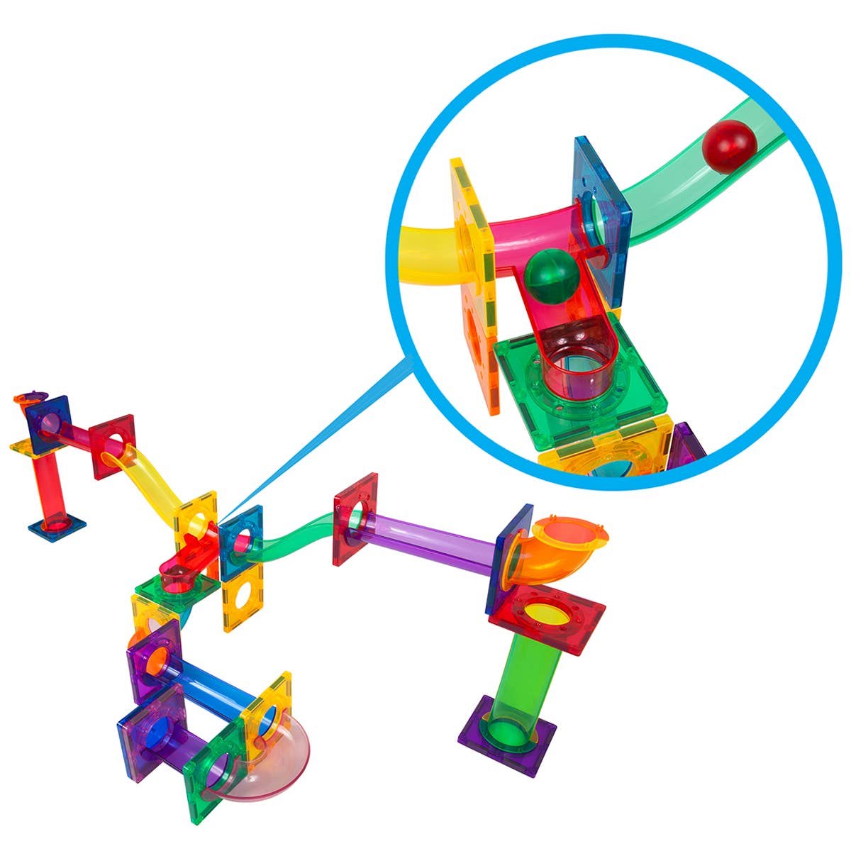 50 Piece Magnetic Marble Run Track – AkCrazyCollector