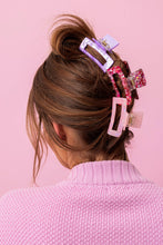 Load image into Gallery viewer, Claw Hair Clip Trio - Pink Confetti
