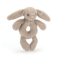 Bashful Bunny Ring Rattle Biege