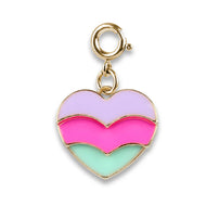 GOLD SWIVEL HEART CHARM