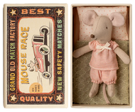 Little sister mouse in matchbox