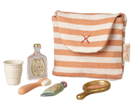 Toothbrush set in bag, Mouse - Coral