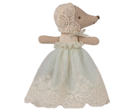 Baby mouse in gown - Mint