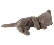 Sleeping kitten plush, Small - Grey