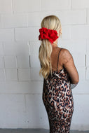 JUMBO SCRUNCHIE BRIGHT RED