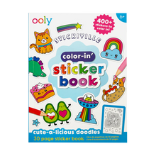 Load image into Gallery viewer, Stickiville Color-In' Sticker Book: Cute-A-Licious Doodles
