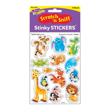 Load image into Gallery viewer, Awesome Animals, Tutti-Frutti scent Scratch 'n Sniff Stinky Stickers® – Mixed Shapes
