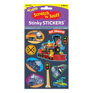Terrific Trains, Licorice scent Scratch 'n Sniff Stinky Stickers® – Mixed Shapes