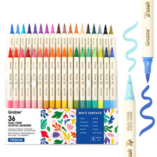 Load image into Gallery viewer, Dual Tone Brush Tip Acrylic Paint Marker Set of 36
