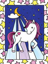 Load image into Gallery viewer, Stained Glass Coloring, Unicorns
