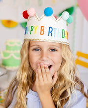 Load image into Gallery viewer, Happy Birthday Felt Crown
