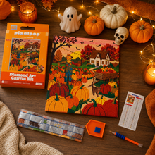 Load image into Gallery viewer, Fall Diamond Art Kit | Pumpkin Patch | DIY
