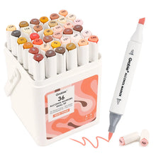 Load image into Gallery viewer, Dual-Tip Skin Tone Alcohol-Based Marker Set of 36

