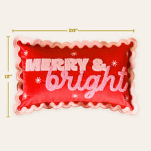 Load image into Gallery viewer, Scalloped Rectangle Throw Pillow-Merry &amp; Bright
