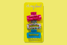 Load image into Gallery viewer, Claw Hair Clip Trio - Colorful Confetti
