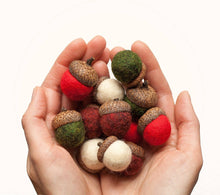 Load image into Gallery viewer, Holiday Felted Acorn Kit - Wet Felting
