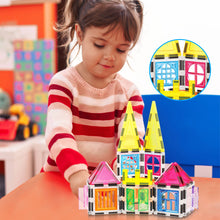 Load image into Gallery viewer, Magnetic Tile With Winows And Doors Building Blocks - 61 Pcs
