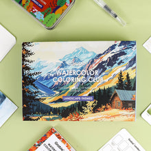 Load image into Gallery viewer, Landscape-Themed Watercolor Coloring Club Box
