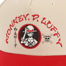 Load image into Gallery viewer, One Piece (Animated) Monkey D. Luffy Embroidery Poly Wool B104 Aframe Cap Snapback
