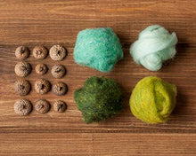 Load image into Gallery viewer, Felted Acorn Kit - Wet Felting
