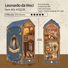 Load image into Gallery viewer, DIY Book Nook Kit: Leonardo da Vinci w/ Dust Cover
