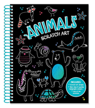 Load image into Gallery viewer, Animal Scratch Art, Fun Activities &amp; Stickers Activity Pad
