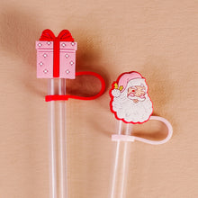 Load image into Gallery viewer, Straw Topper Set-Jolly Santa
