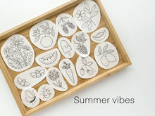 Load image into Gallery viewer, Stick &amp; Stitch Embroidery patterns, embroidery patches: Summer Vibes
