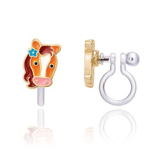 Load image into Gallery viewer, CLIP ON Cutie Earrings- Pretty Pony

