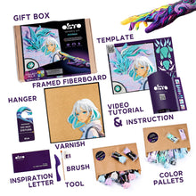 Load image into Gallery viewer, OKTO Manga Elements — Air — 3D Clay Canvas Kit (11.8×15.7 in) — Ages 10+
