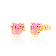 Load image into Gallery viewer, Axolotl Love | Cutie Stud Earrings for Girls
