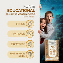 Load image into Gallery viewer, 3D Laser Cut Wooden Puzzle Bundle Pack: Sea Animals
