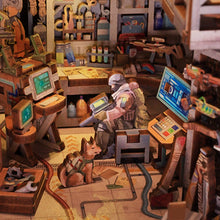 Load image into Gallery viewer, DIY Miniature House Book Nook Kit: Haven Zero w/ Dust Cover
