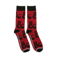 Load image into Gallery viewer, Dungeons &amp; Dragons Printed Red Crew Socks for Men
