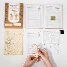 Load image into Gallery viewer, 3D Laser Cut Wooden Puzzle Bundle Pack: Sea Animals
