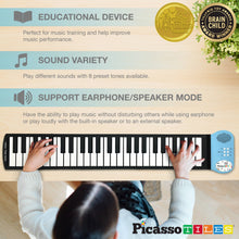 Load image into Gallery viewer, 49-Key Flexible Roll-Up Educational Piano Keyboard
