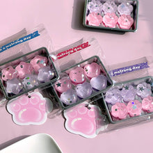 Load image into Gallery viewer, Sparkly Pastel Squishy Jelly Keyring – Fidget Pop Out Series
