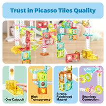 Load image into Gallery viewer, 100 Piece Magnetic Marble Run Construction Toy Set PTMG100
