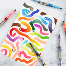 Load image into Gallery viewer, Dual-Tip Notetaking Pen Set Of 6: Vivid Splash
